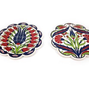 Turkish Handmade Coaster 2 Pcs Large Floaral Coast